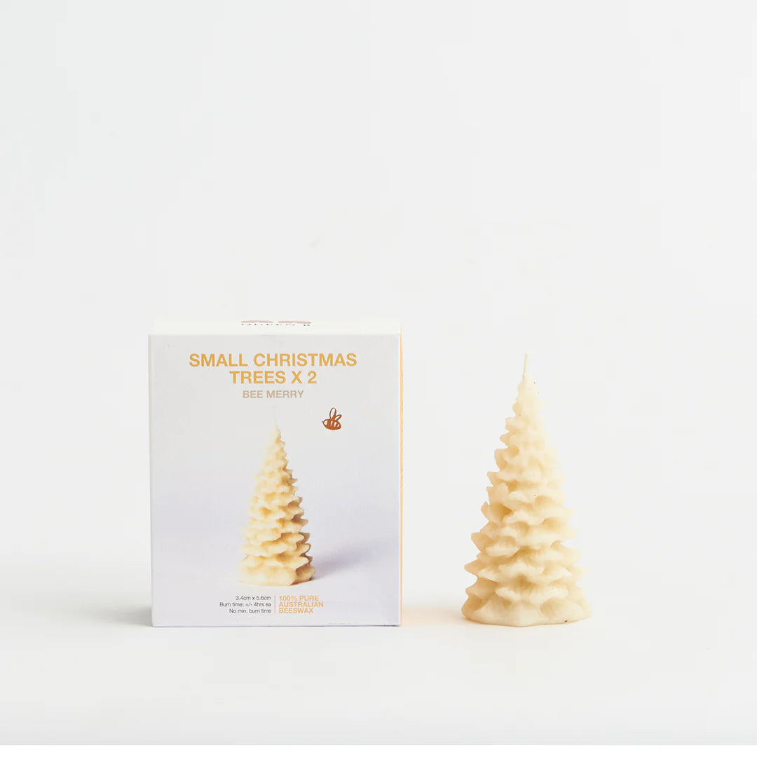 Australian Beeswax candles . Christmas Trees