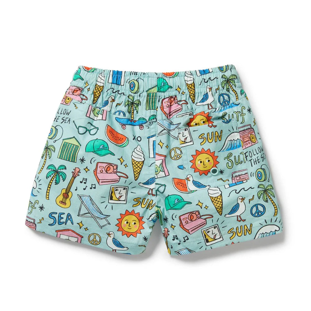 Sun, Surf & Sea Baby Board Shorts