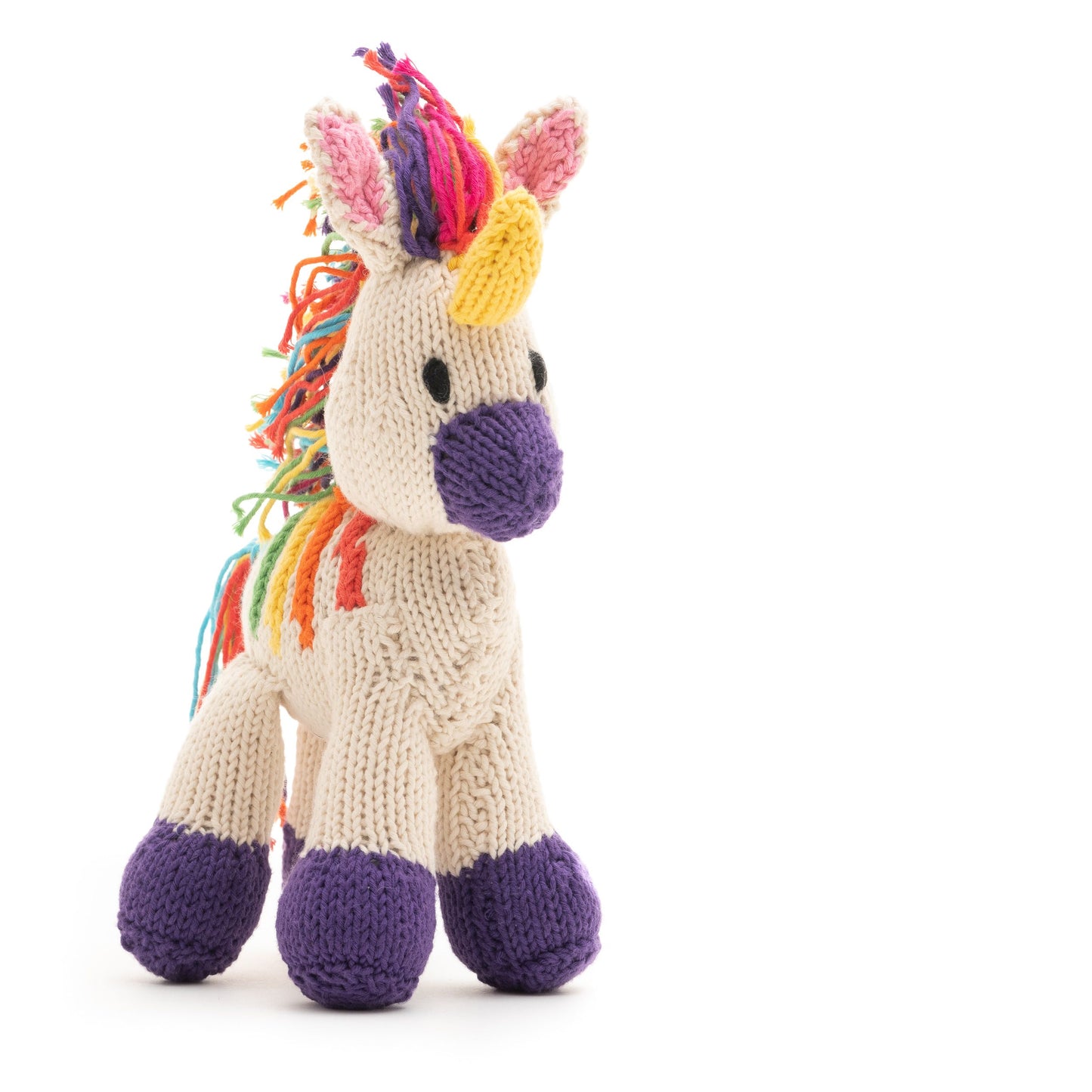 Hand Knitted Organic Cotton Unicorn