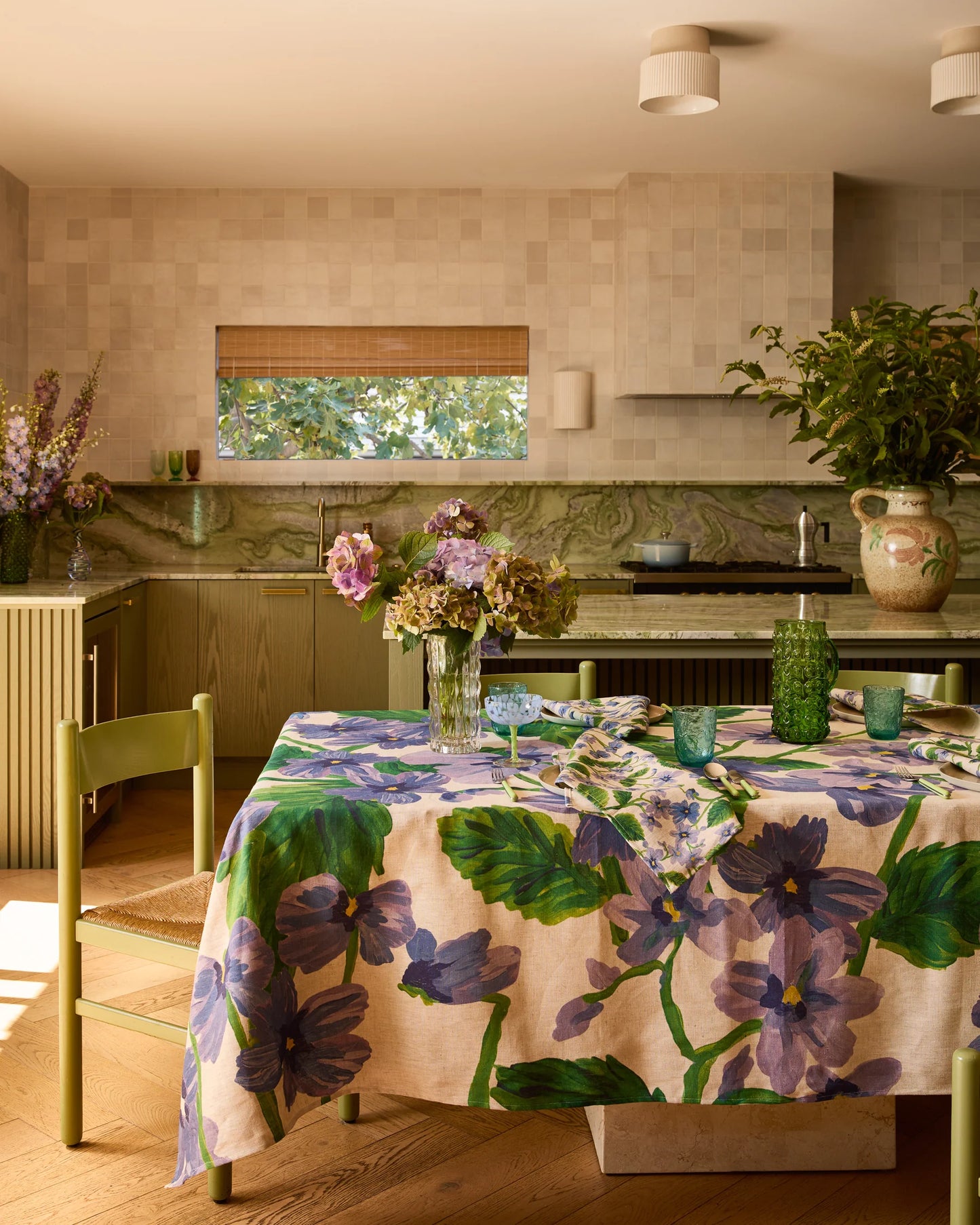 Lilas Blue Tablecloth. ARRIVING SOON