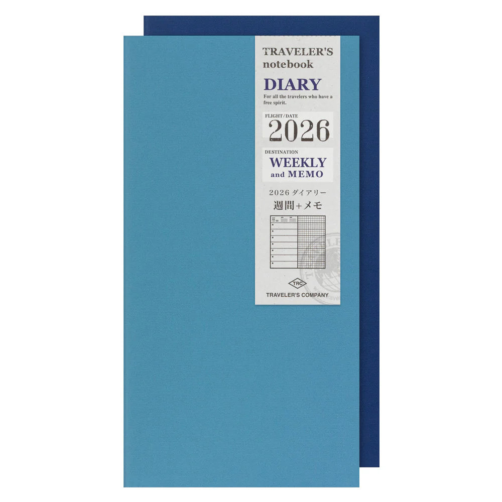 Traveler's Notebook Refill . 2026 Diary Weekly + Memo