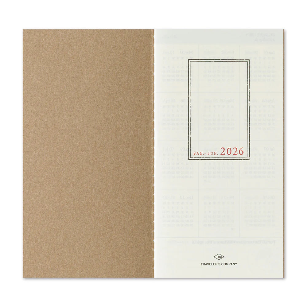Traveler's Notebook Refill . 2026 Diary Weekly + Memo