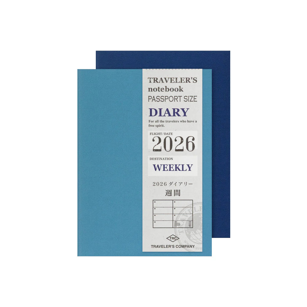 Traveler's Notebook Refill PASSPORT . 2026 Diary Weekly + Memo