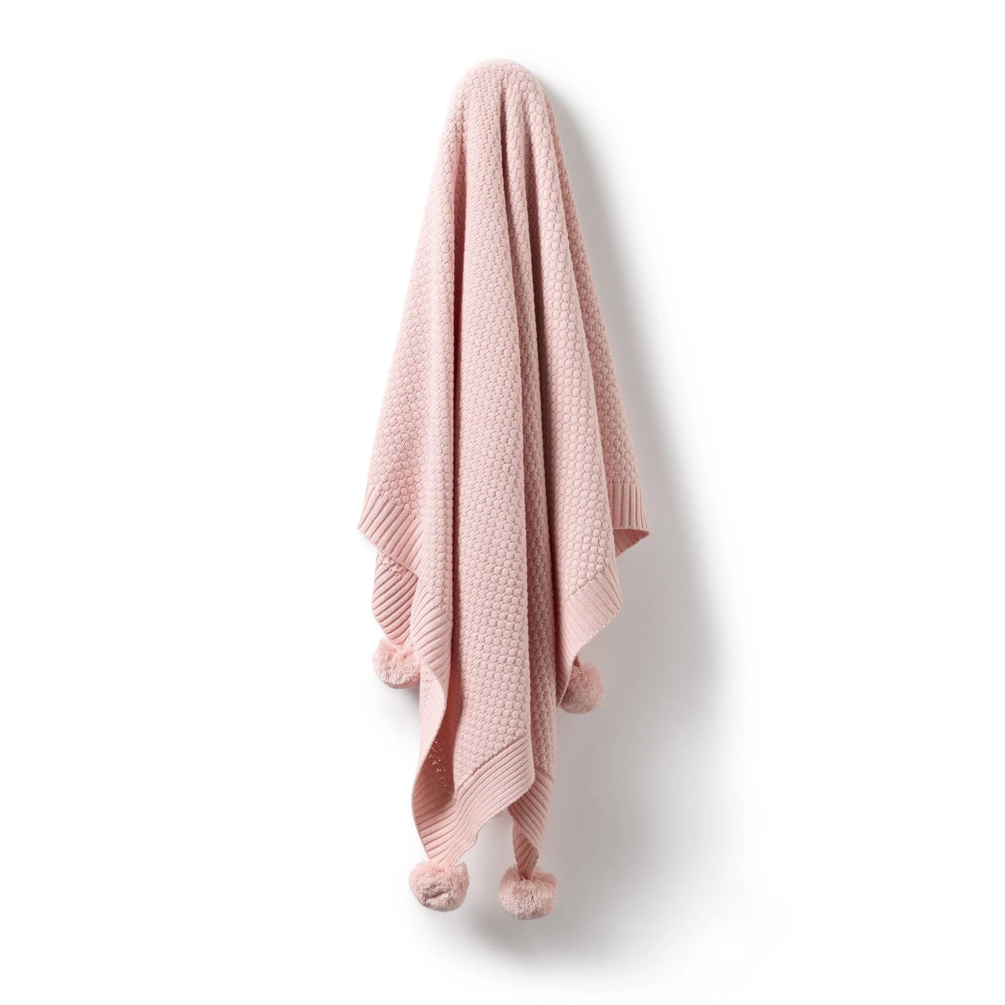 Organic Knitted Bubble Blanket . Marshmellow