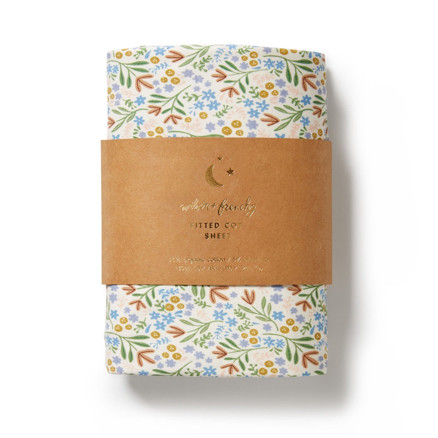 Organic Cotton Fitted Cot Sheet . Tinker Floral