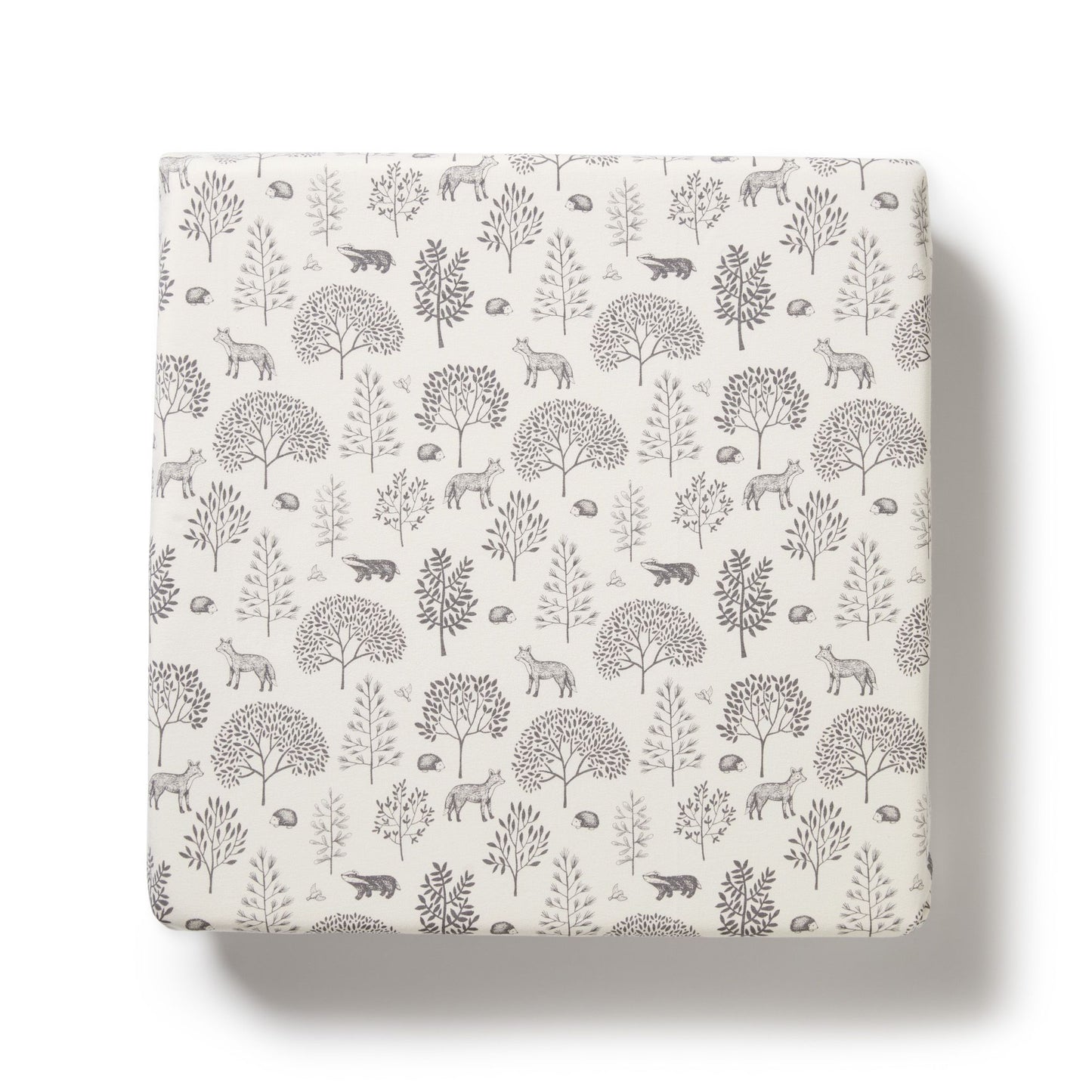 Organic Cotton Fitted Cot Sheet . Woodland