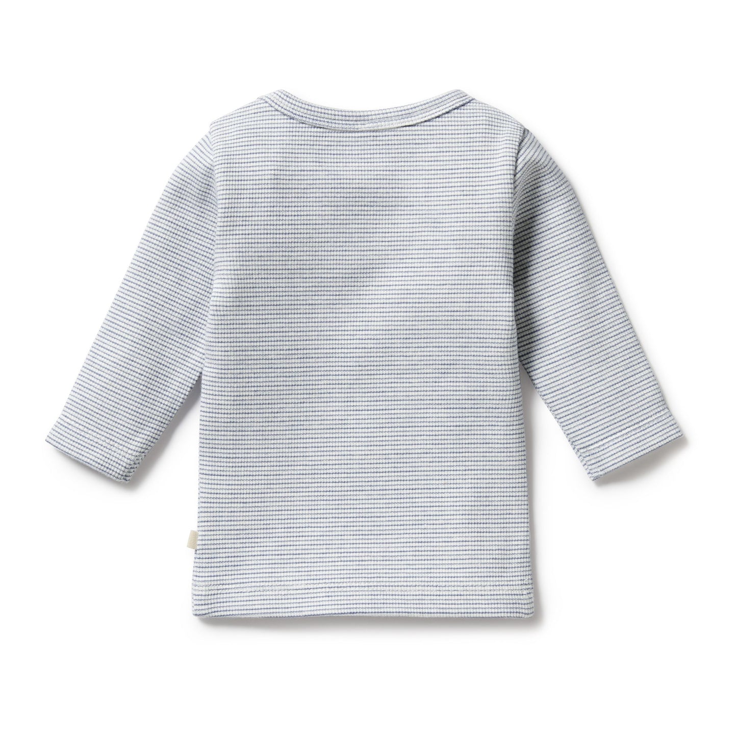 Organic Cotton Long Sleeve Tee . Rain Drop Stripe