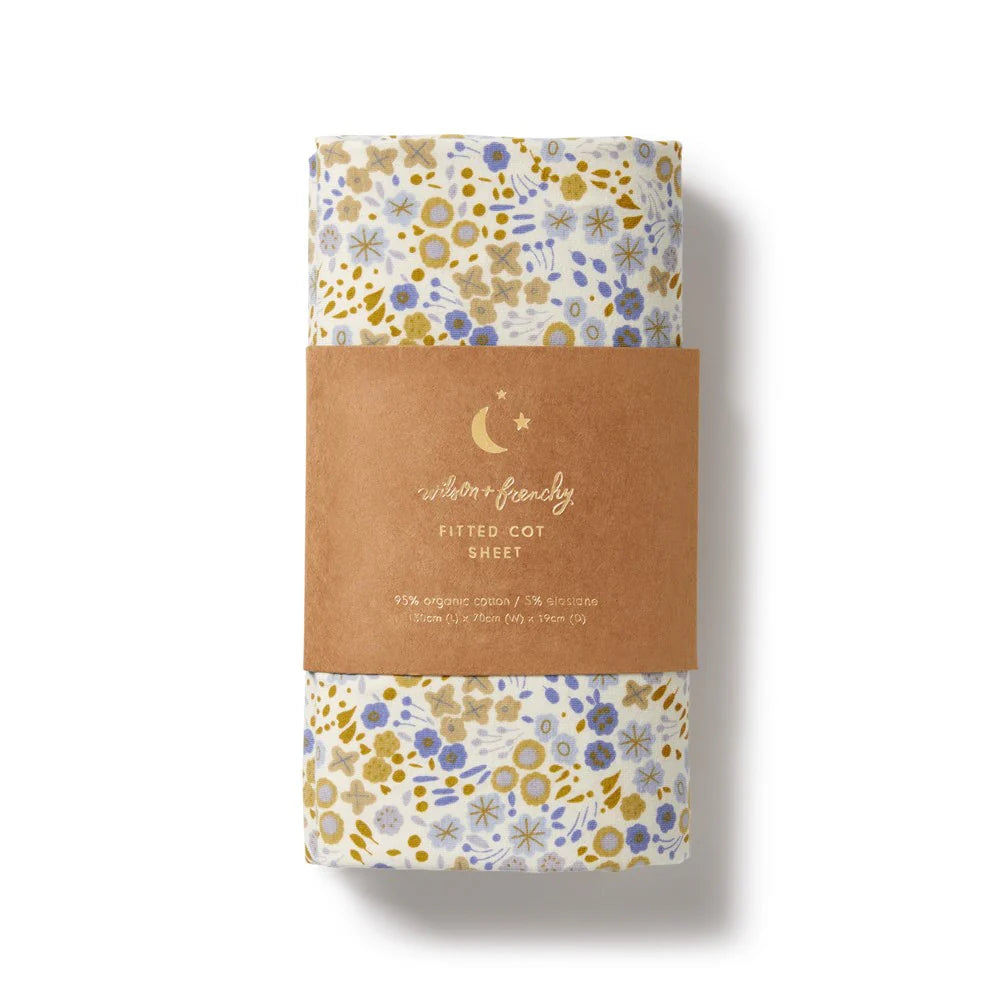 Organic Cotton Fitted Cot Sheet . Little Meadow