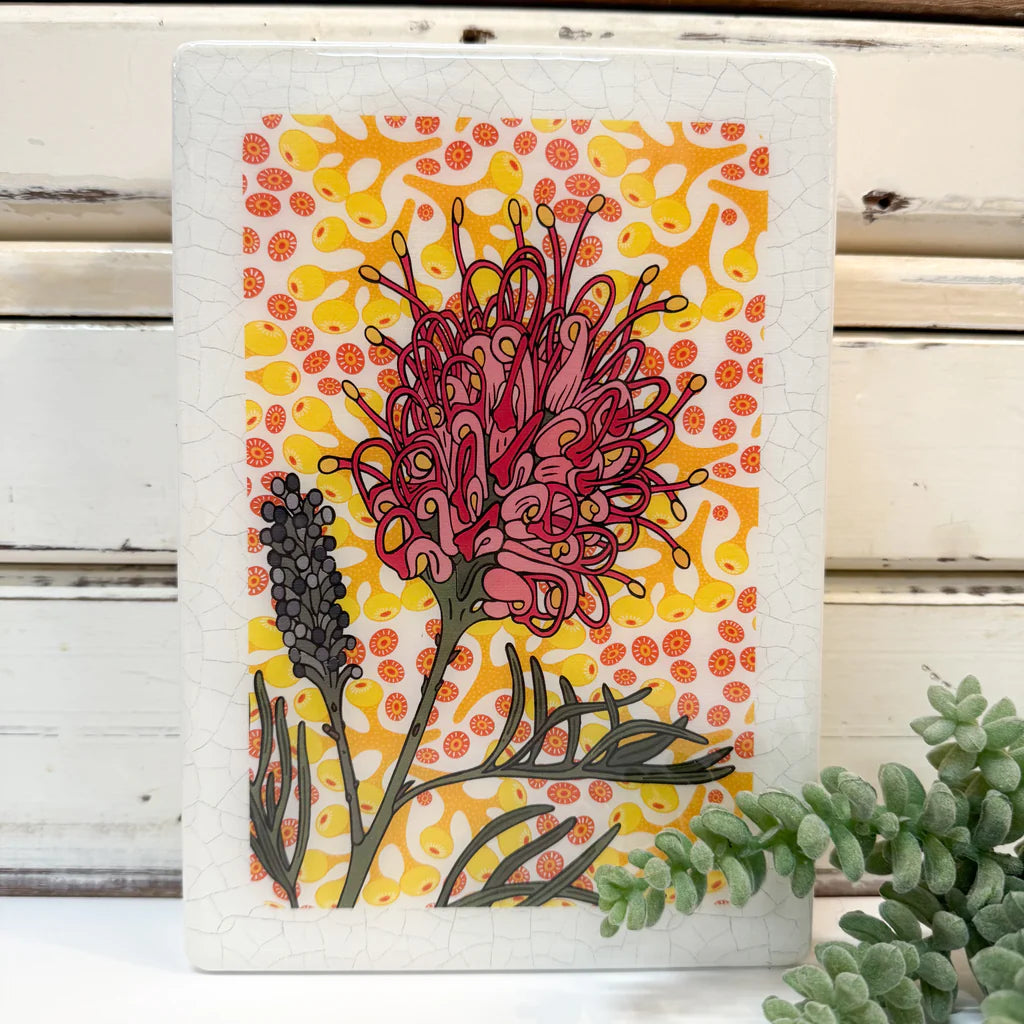 Medi Woodblock . Grevillea ARRIVING SOON