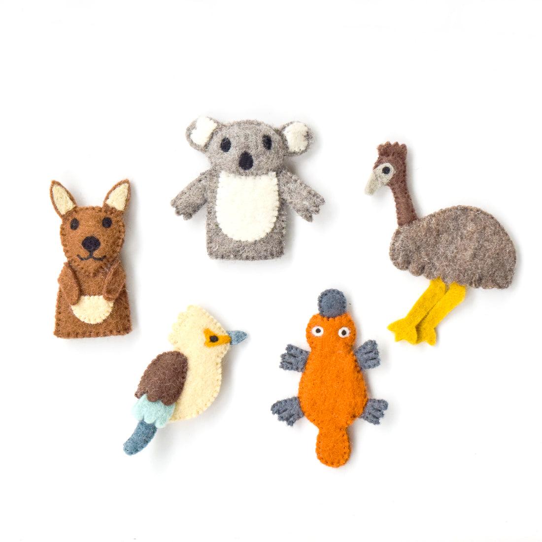 Felt Finger Puppets . Australian Animals . ARRIVING SOON