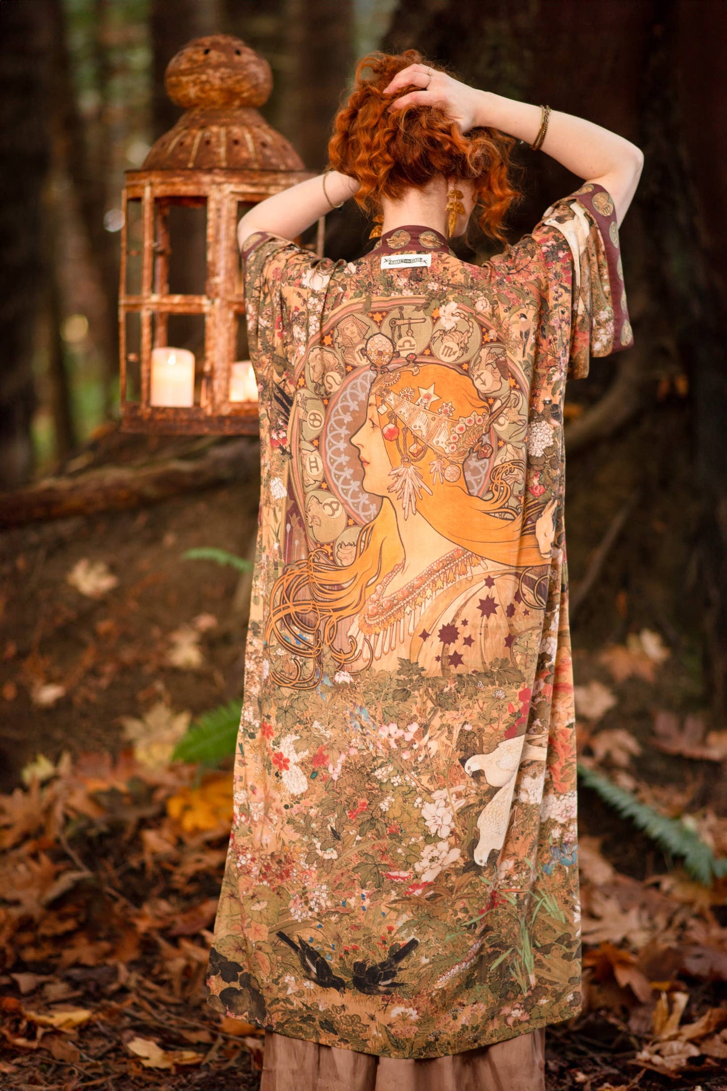 Duster Kimono Robe . Dreamweaver with Zodiac Signs