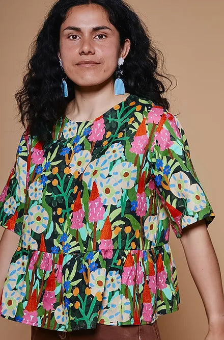 Top . Picnic Blouse . Confetti Garden