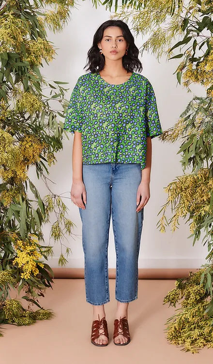 Top . Hana Blouse . Flower Field