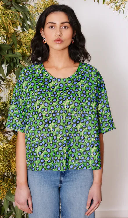 Top . Hana Blouse . Flower Field