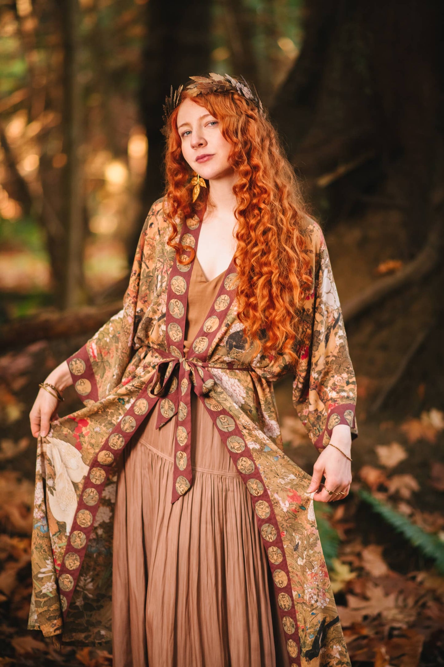 Duster Kimono Robe . Dreamweaver with Zodiac Signs