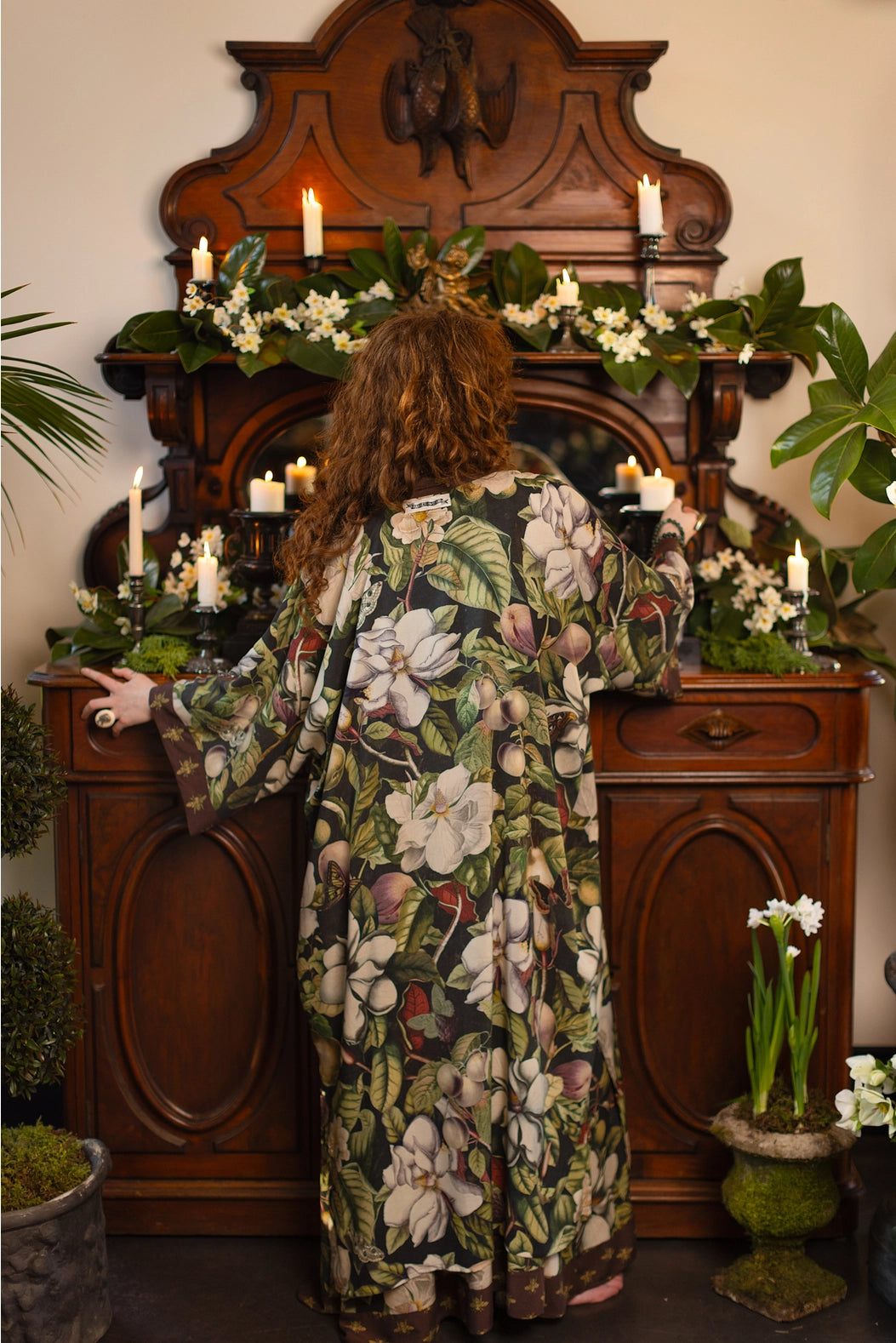 Opera Duster Kimono Robe . Fleur de Lune
