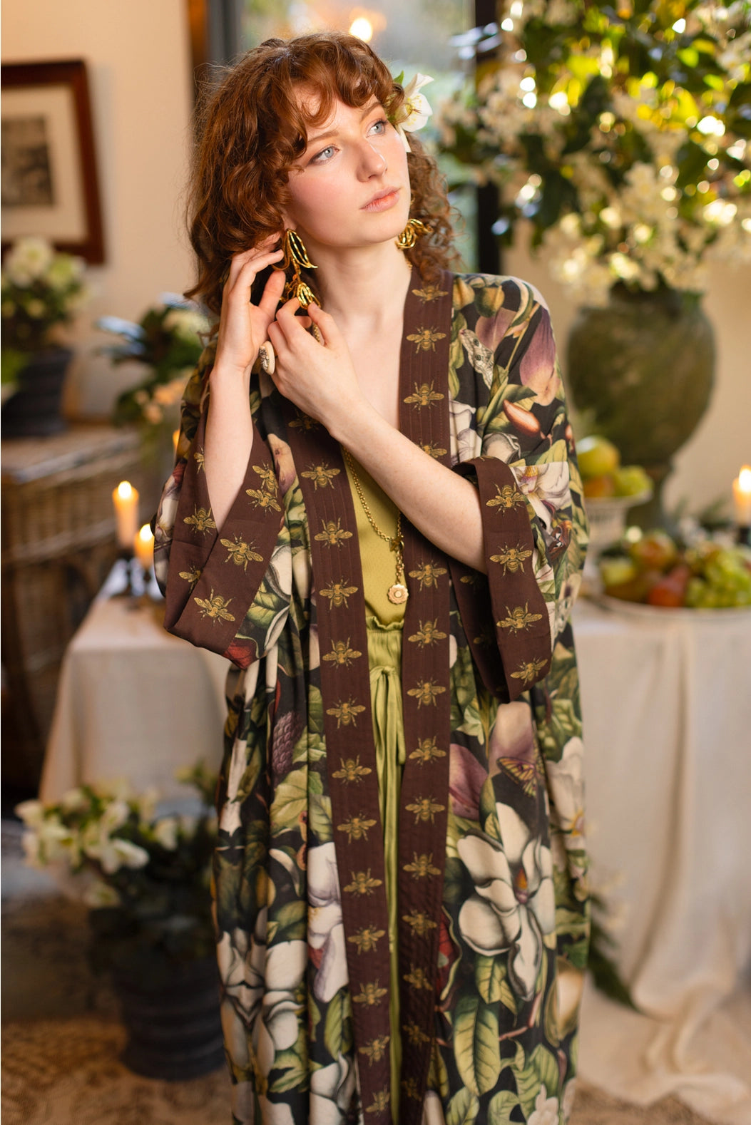 Opera Duster Kimono Robe . Fleur de Lune