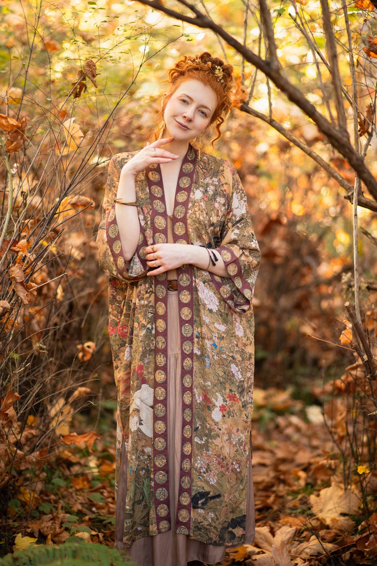 Duster Kimono Robe . Dreamweaver with Zodiac Signs