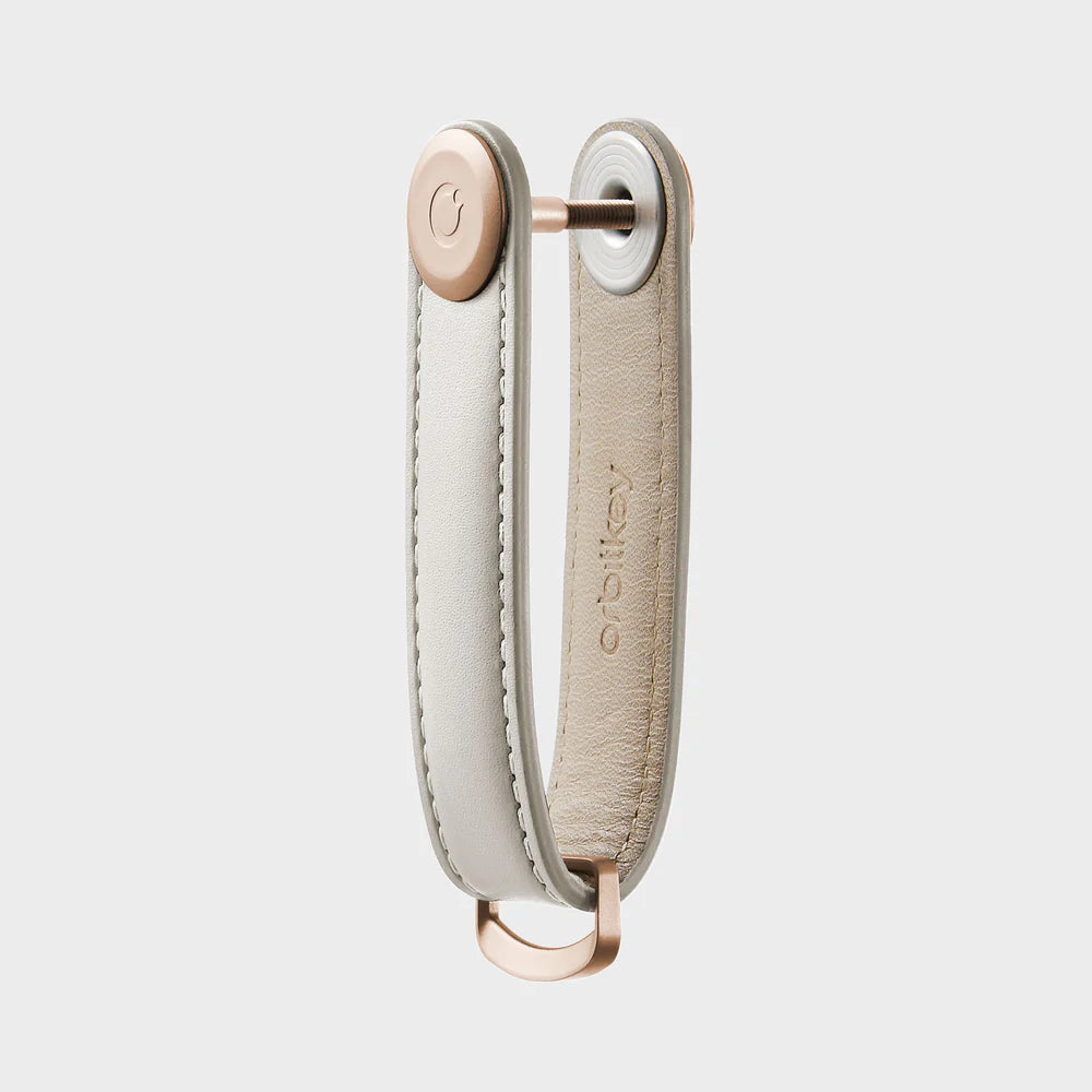 Orbitkey Key Organiser . Stone with Grey Stitching