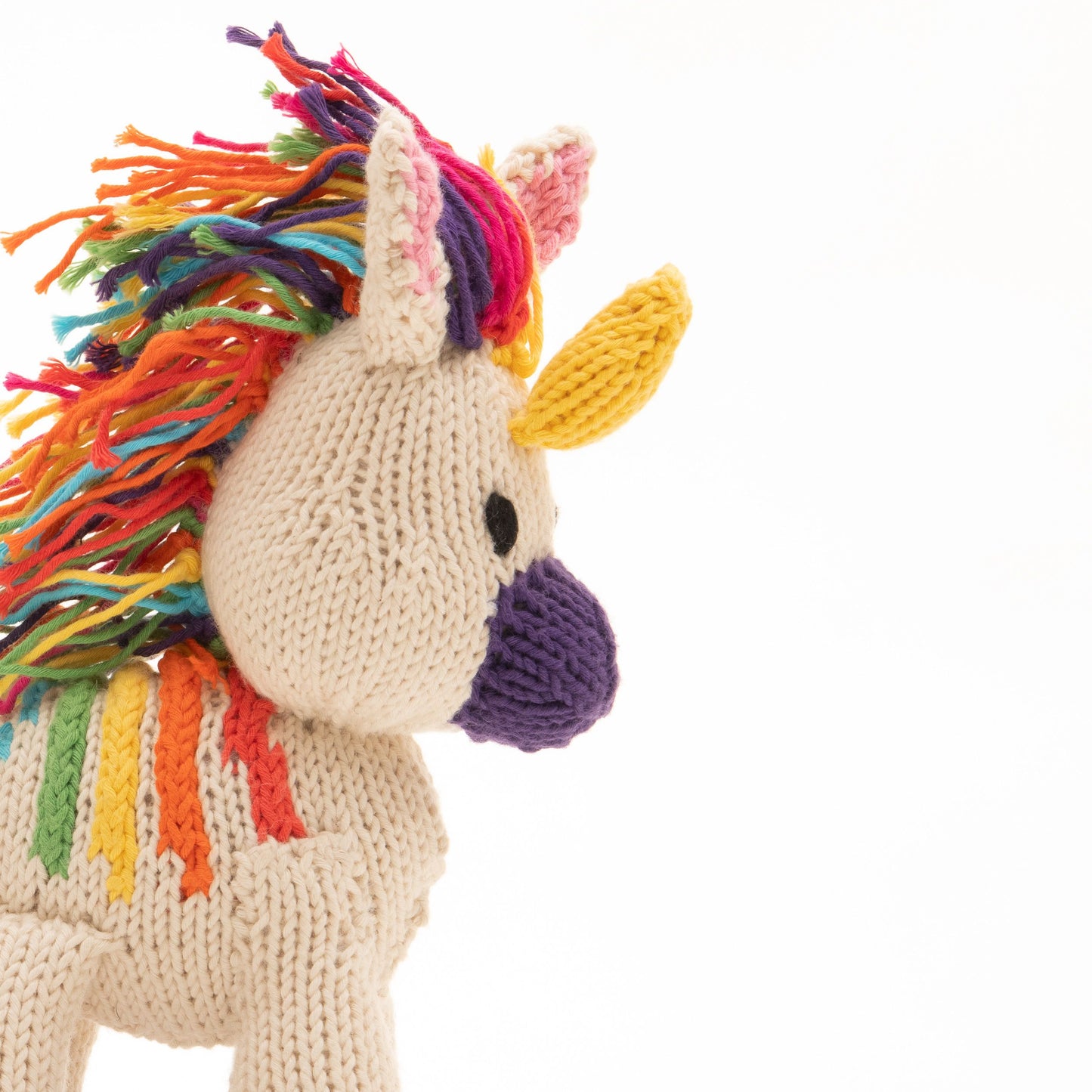 Hand Knitted Organic Cotton Unicorn