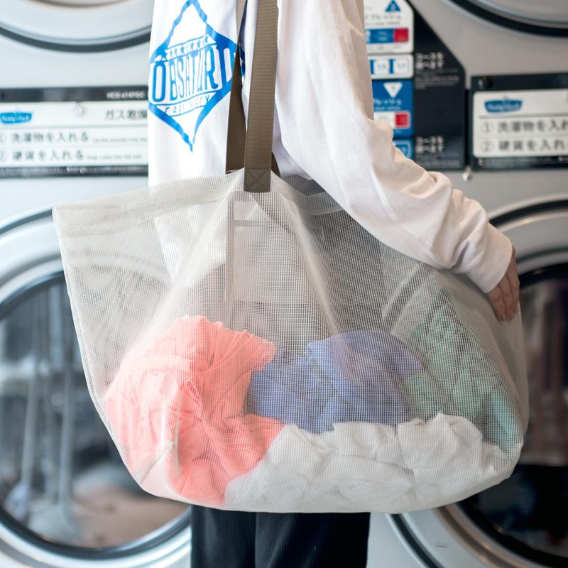 Mesh Bag . Light Grey .