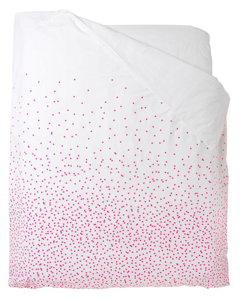 Sprinkle Sprinkle Hot Pink Spot : Single organic cotton doona cover