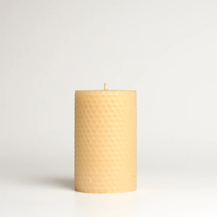 Australian Beeswax Candle . Rolled Pillars
