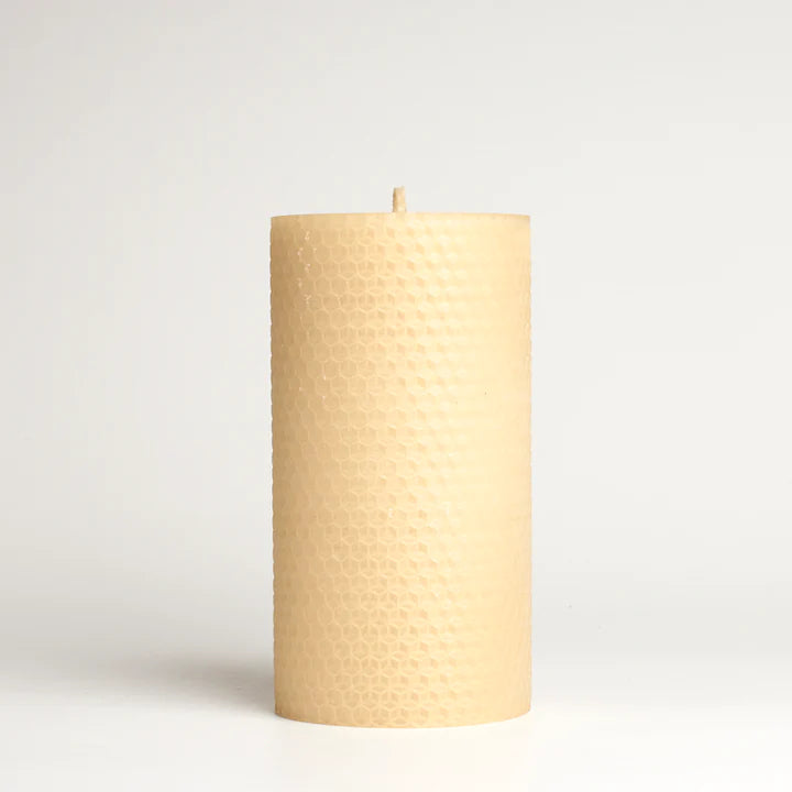 Australian Beeswax Candle . Rolled Pillars