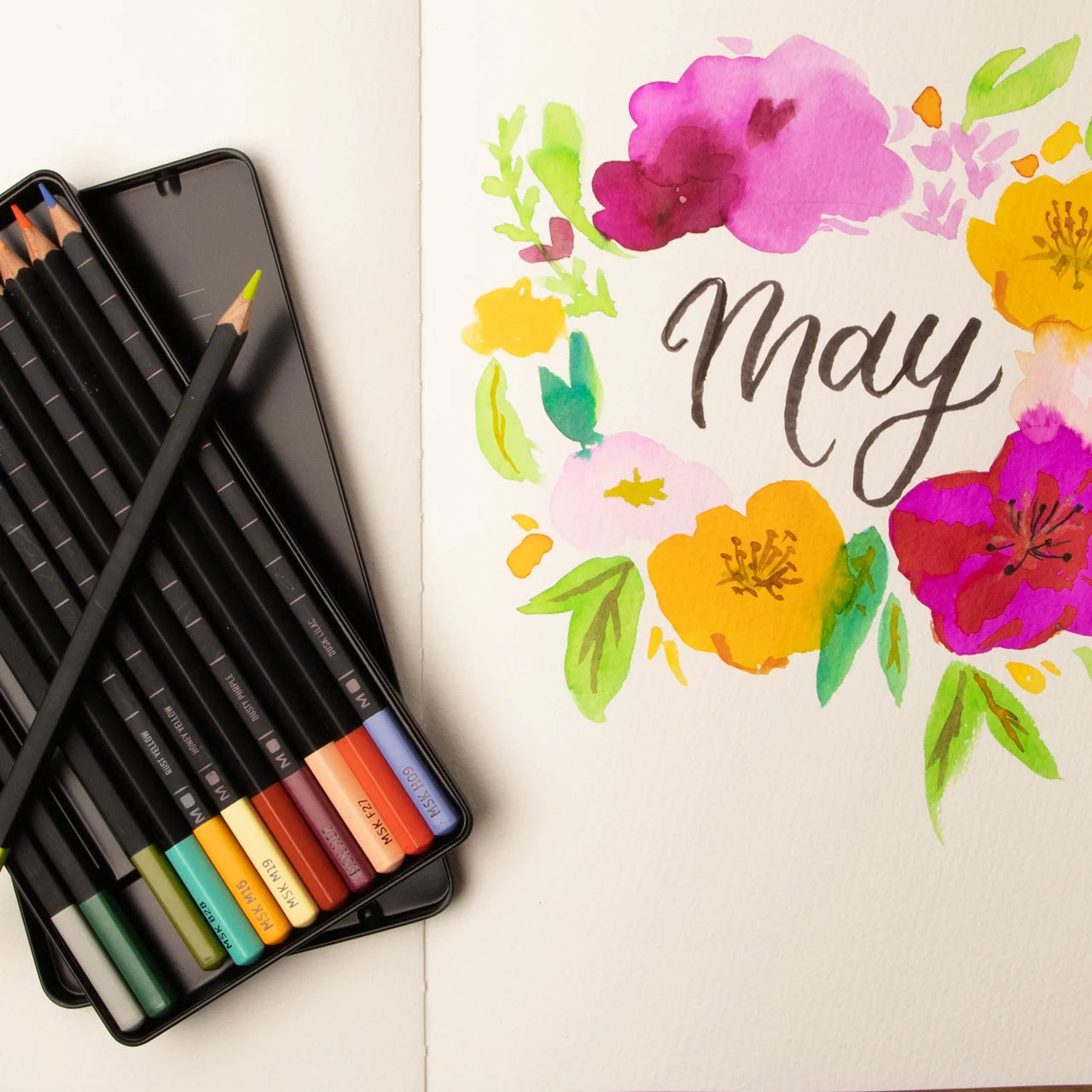 Moleskine Sketchbook + Watercolour Pencils Set