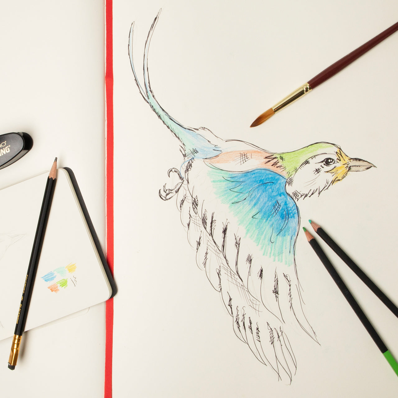 Moleskine Sketchbook + Watercolour Pencils Set