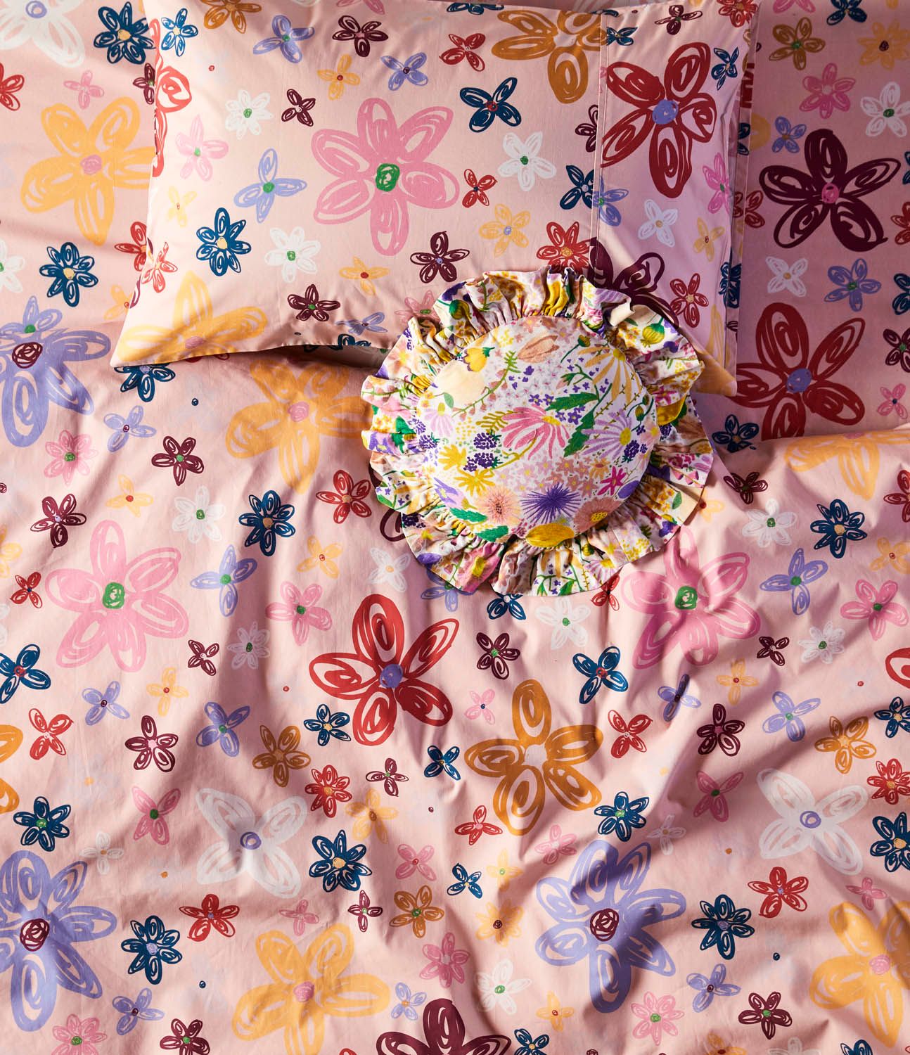 Pansy pillowcase, Single . Cotton