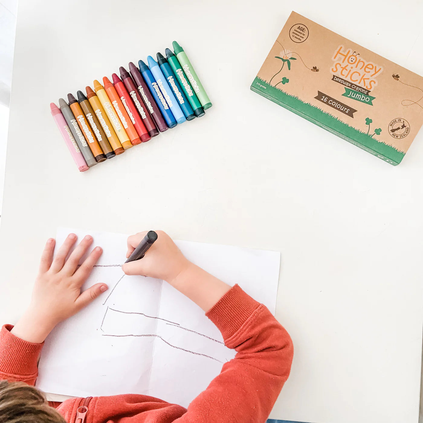 Honeysticks Beeswax Crayons . Jumbo's 16 Pack