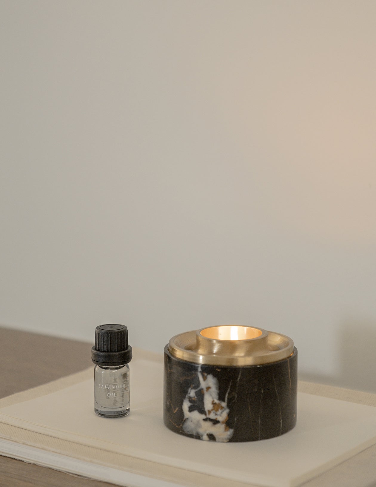 Addition Studio Asteroid Oil Burner : Black Marble