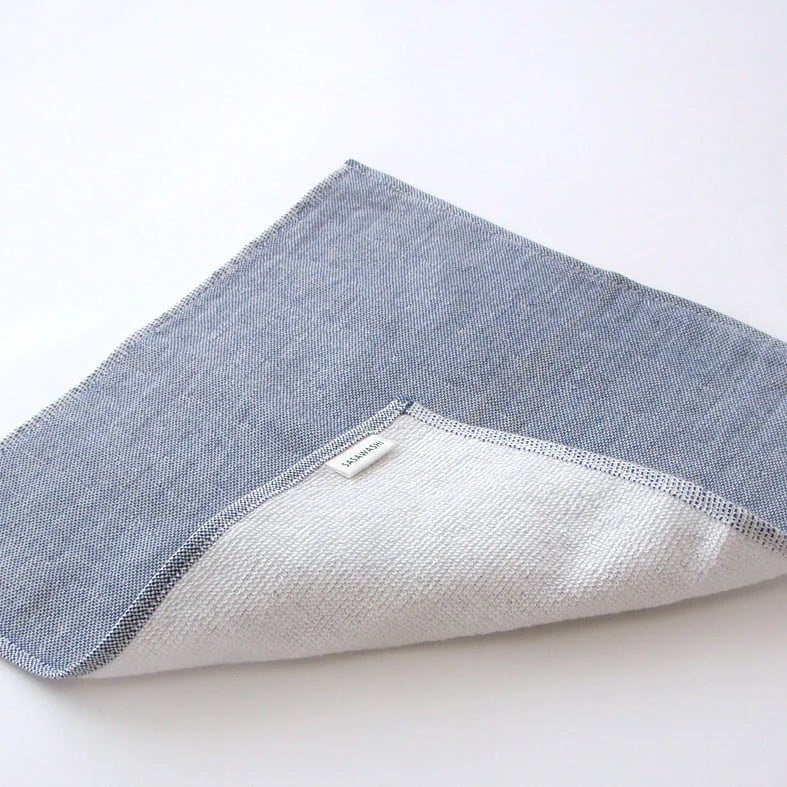 Japanese Sasawashi Handkerchief . Navy