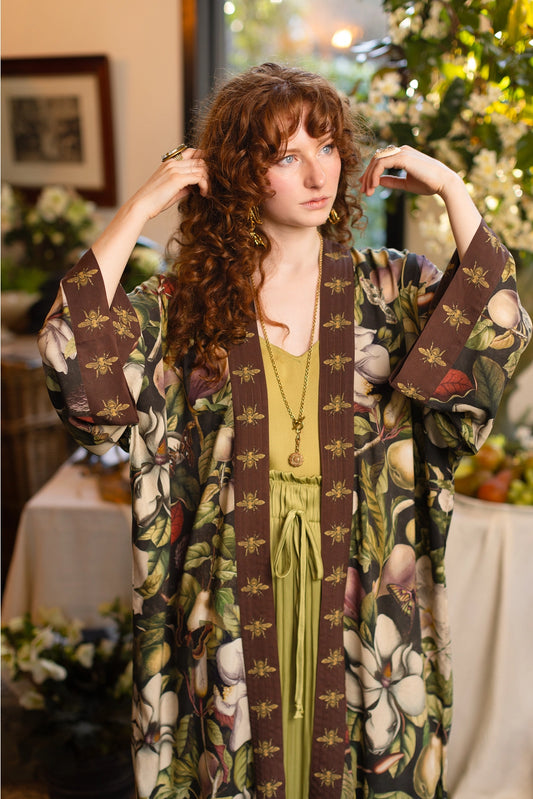 Opera Duster Kimono Robe . Fleur de Lune