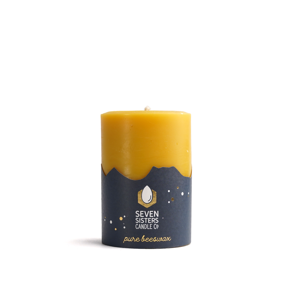 Pure Beeswax Candles . 7.5cm diameter