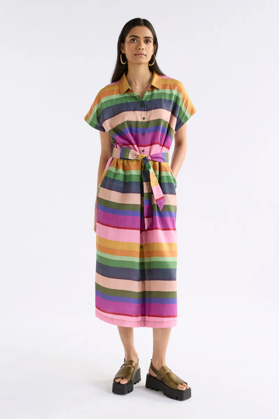 Tilko Linen Shirt Dress . Lysbro