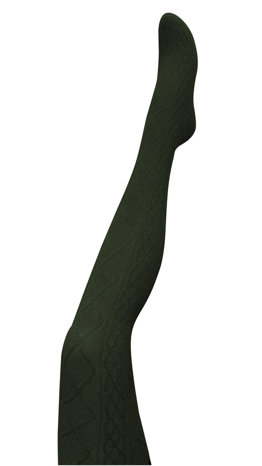 Aran Cashmere Tights . Green