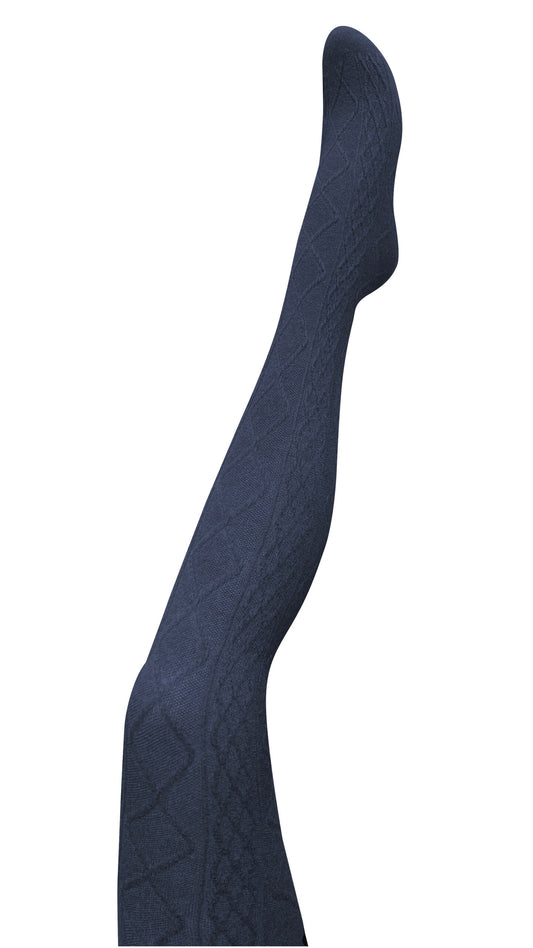 Aran Cashmere Tights . Navy