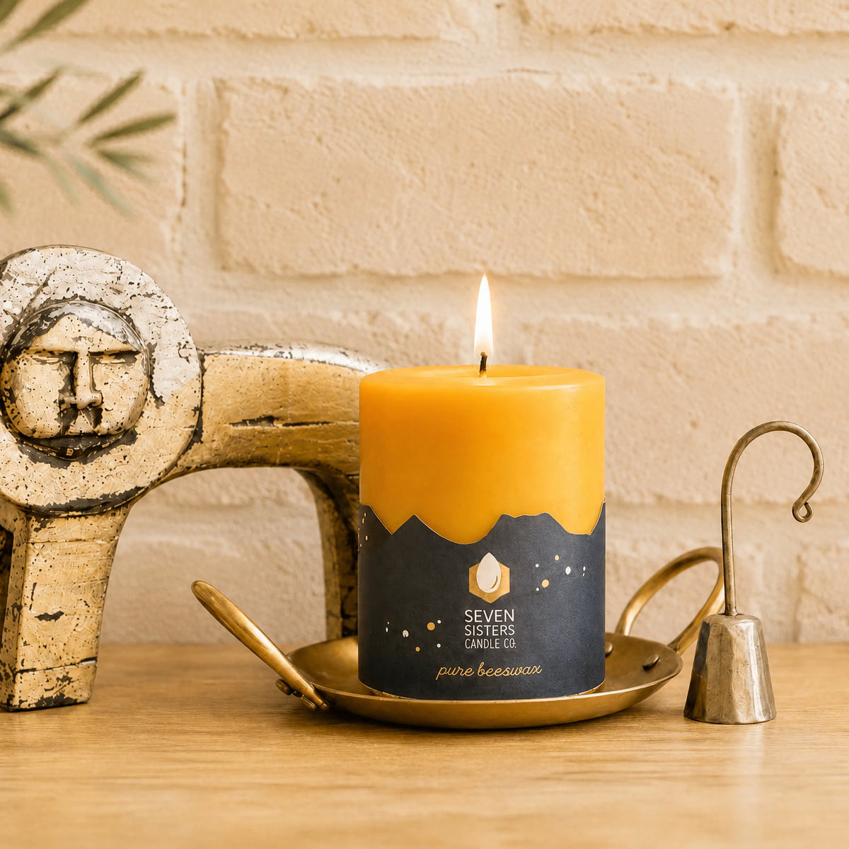 Pure Beeswax Candles . 10cm diameter