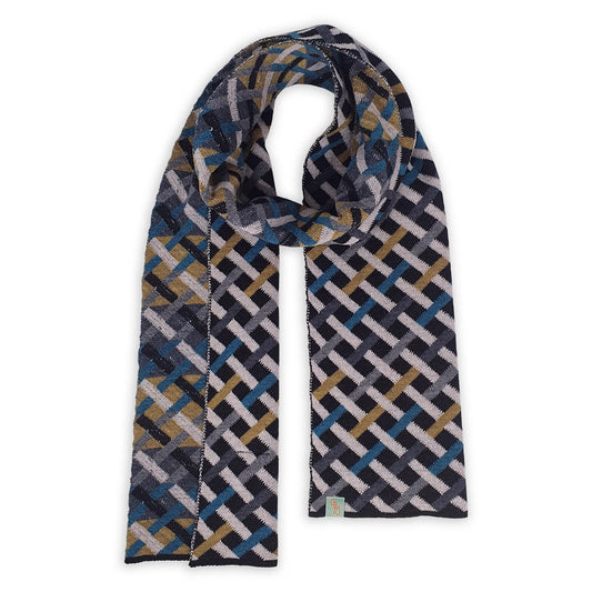 Merino Wool Scarf . Threaded .