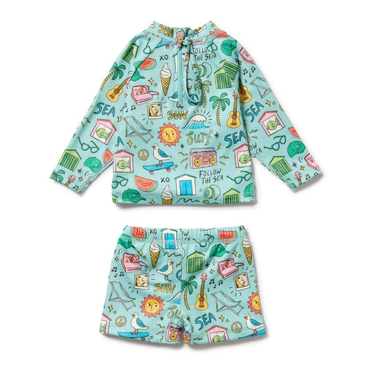 Sun, Surf & Sea Baby Rashie Set