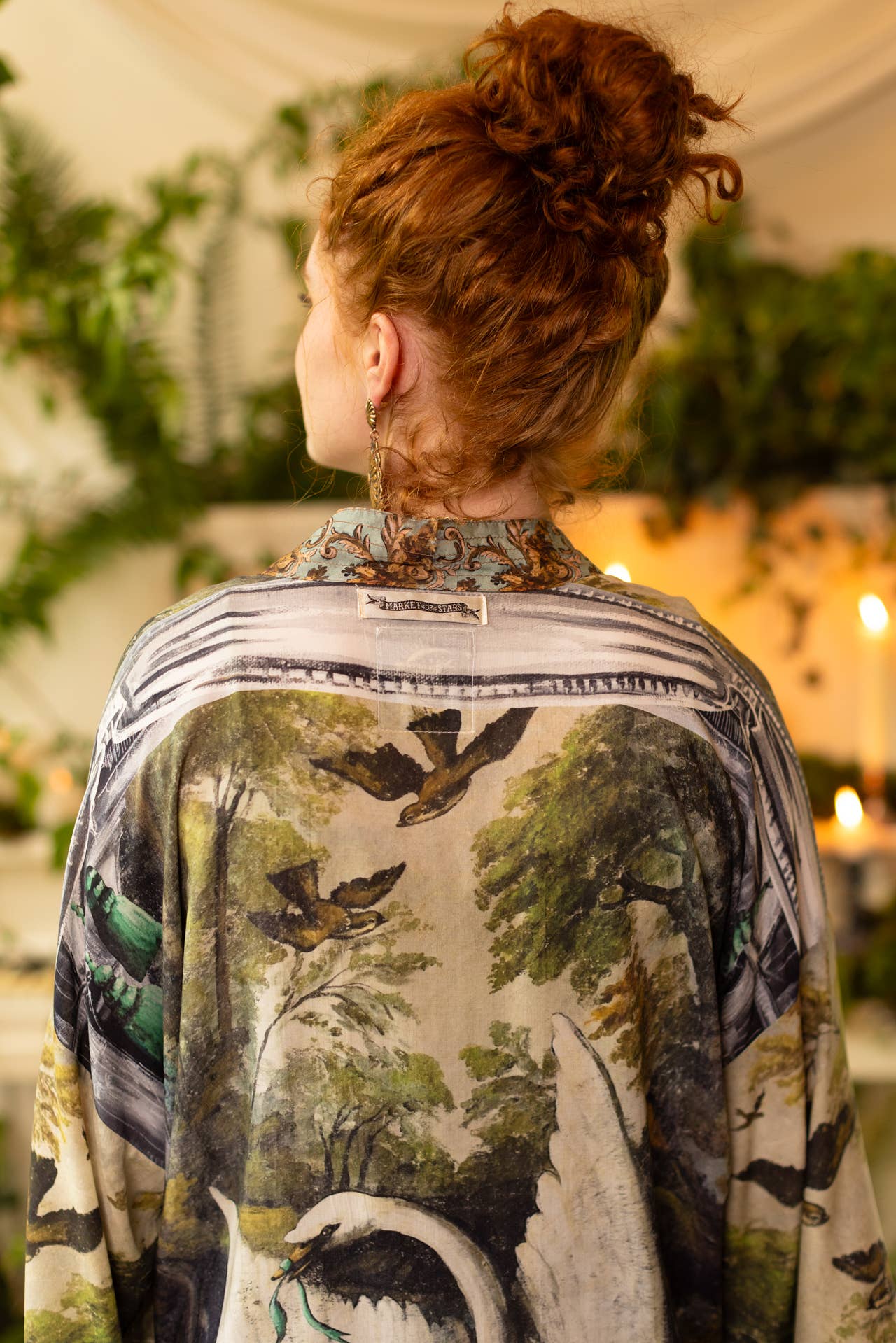 Cropped Kimono . Theatre of Dreams with Swan