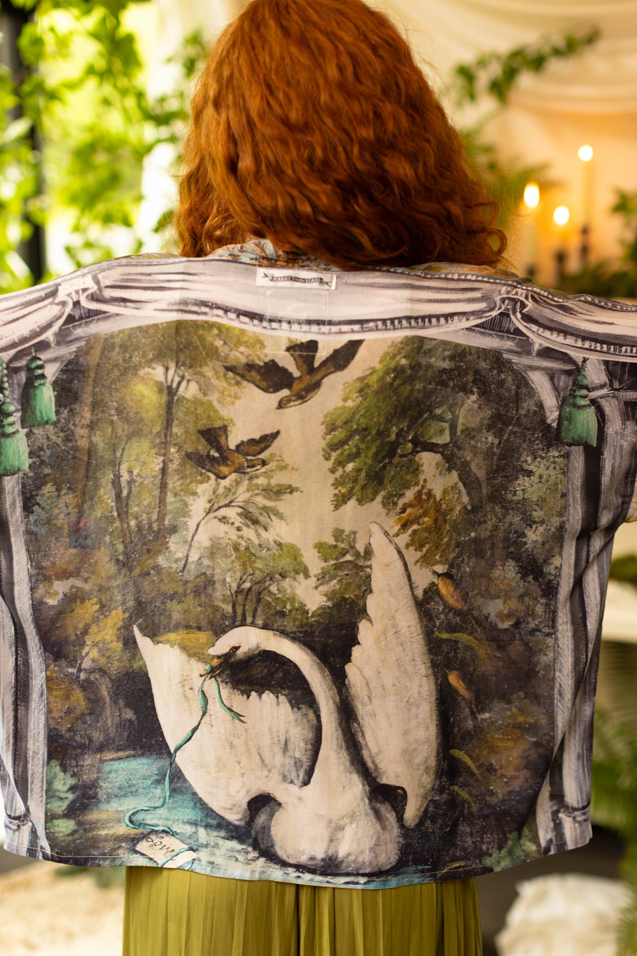 Cropped Kimono . Theatre of Dreams with Swan