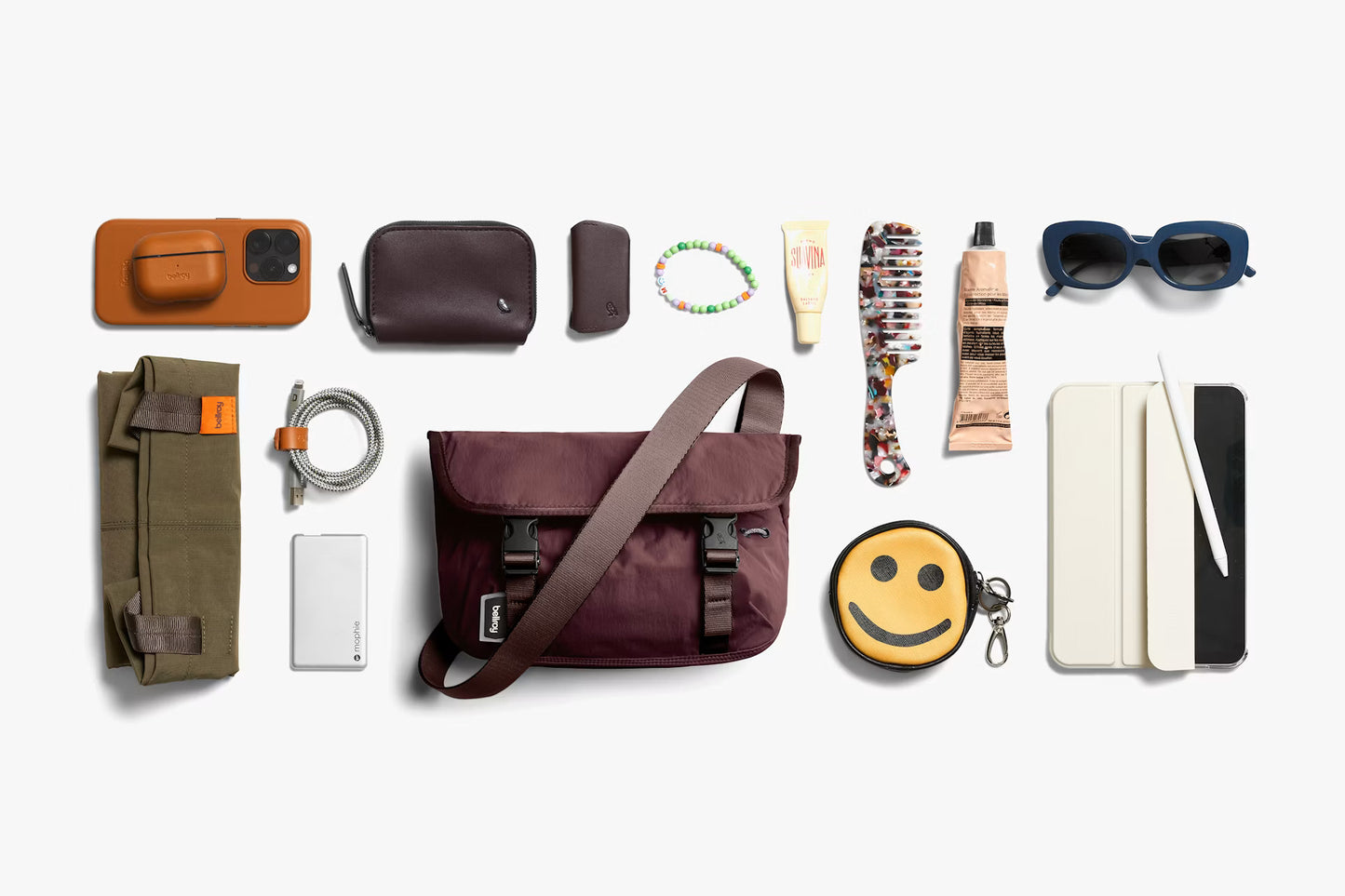 Bellroy Cinch Mini Messenger 6L . Burgundy