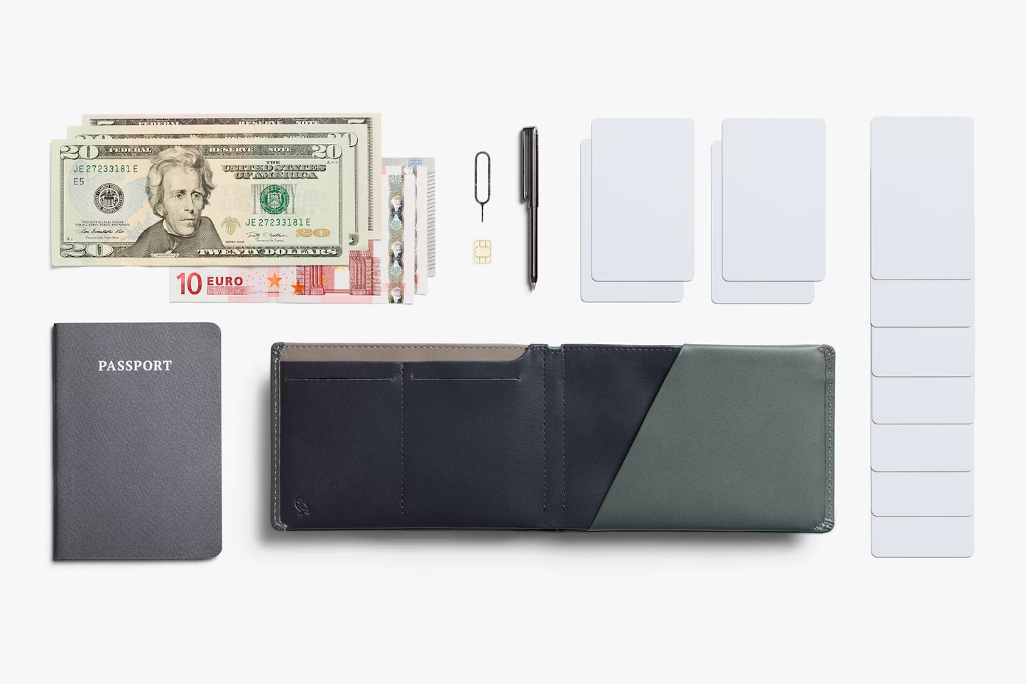 Bellroy RFID Travel Wallet . Everglade