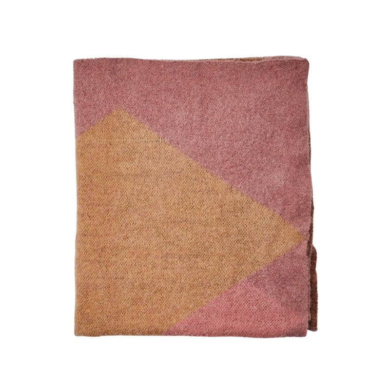 Geometric Pink Mohair Throw