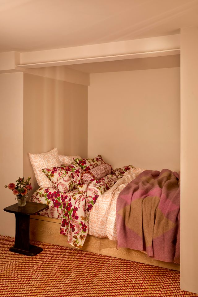 Geometric Pink Mohair Throw