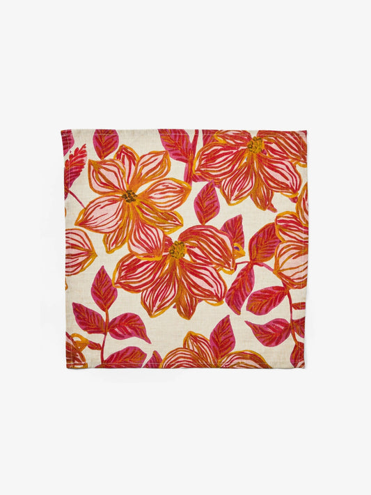 Napkin . Azalea Pink Floral  ARRIVING SOON