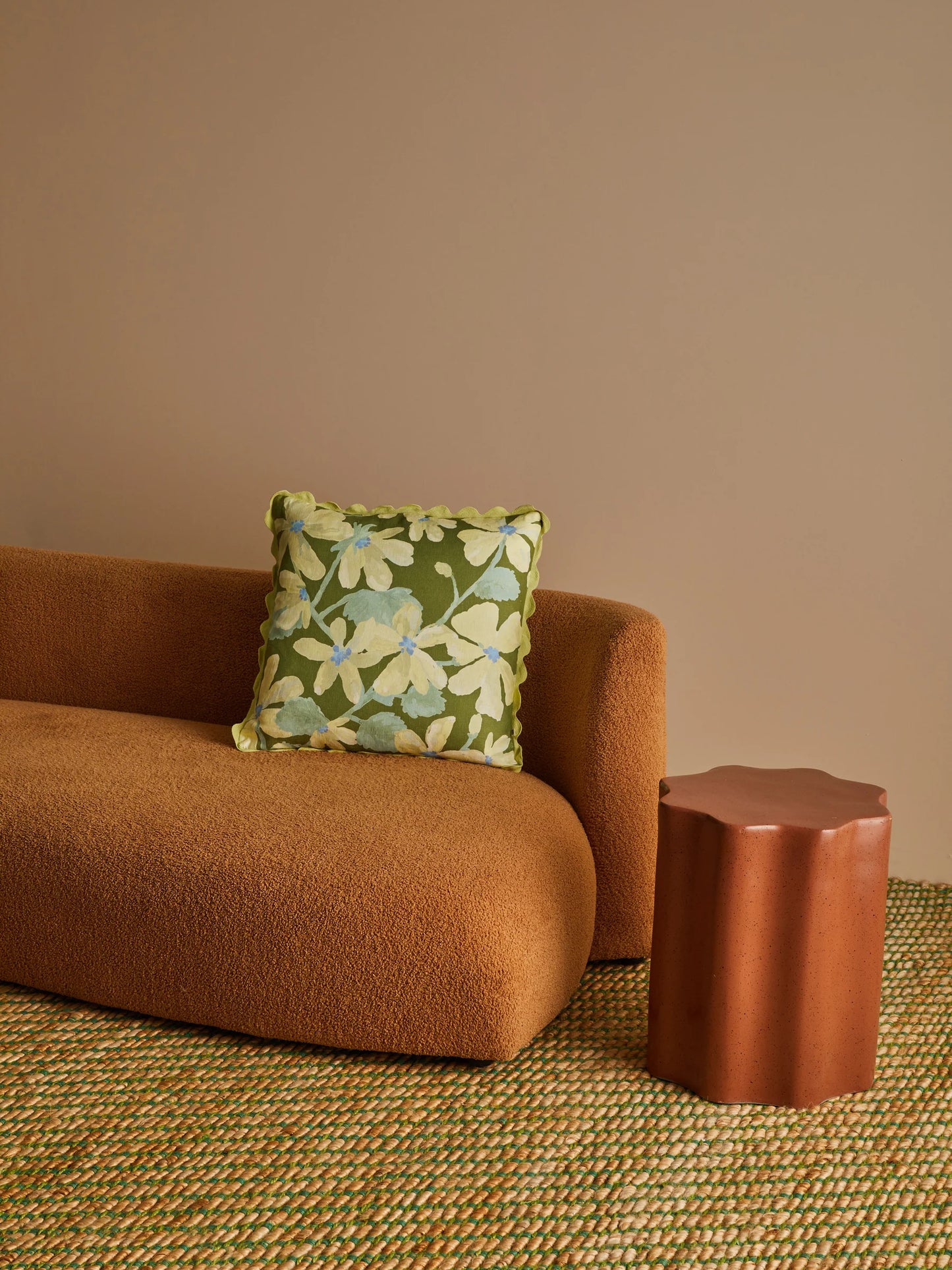 Cushion . Violet Khaki . 50cm